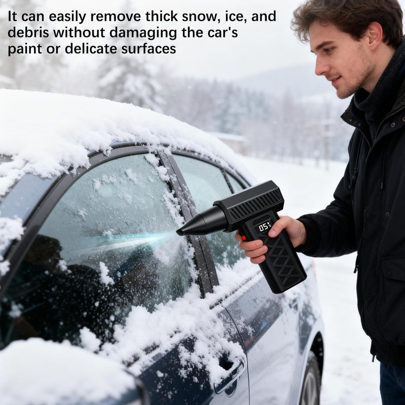 Movued Snow Master Pro LED Turbo Blower, 130,000 RPM Portable Snow Whiz Turbo Blower,Mini Turbo Snow Blower, Blower for car with Dual Mode Design,for Vehicle Snow Removal and Home Cleaning - Image 4